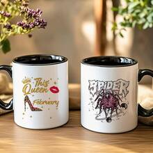 1PC11 Oz Ceramic Coffee Cup - Hand Washable Only, Bisphenol A Free, Insulated, Reusable, Cute Cat Printed Coffee Cup, Suitable For Multiple Uses - Perfect Gift For Cat Enthusiasts On Christmas, Thanksgiving, Valentine's Day, Father's Day, And Mother's Day, Ideal For Juice, Milk, Coffee - Perfect Birthday And Holiday Gift For Family, Gift For Him, Funny Mug