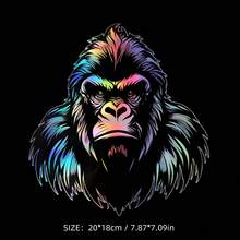 AD 1 件黑白动物系列凶猛狮子、狼、豹、大猩猩 3D 立体效果防刮汽车贴纸、摩托车装饰贴 - 均碼 - 查看 12