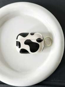 Retro Cow Print Protective Case Compatible With Apple 4, 2 Wireless Bluetooth, 3, Pro, Anti-Drop - Black - View 5