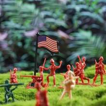 100件套玩具军事套装，男士士兵玩具套装，塑料玩具士兵人偶，军事动作人偶，适合成人男孩女孩，生日派对礼物，礼品袋填充物，圣诞节礼物，款式和颜色随机 - 彩色 - 查看 3