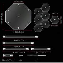 1 suport clasic acrilic, vitrină pentru figurine mini cu 3/4/7 niveluri, suport pentru produse octogonal/rotund, potrivit pentru figurine, cosmetice, parfumuri, statui, bijuterii, obiecte de colecție - independent