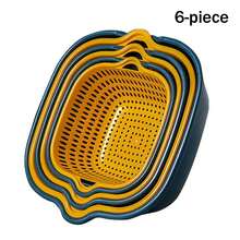 6-Piece Kitchen Vegetable And Fruit Cleaning Basket - Multi-Layer Stackable Vegetable Sink, Filter And Kitchen Funnel Set For Washing Fruits And Vegetables