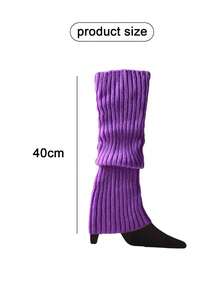 1 par de calentadores de piernas de estilo japonés de primavera/verano con diseño fluorescente y de colores, calentadores de piernas de la subcultura Harajuku Y2K, calentadores de piernas largos de Ins, elegantes, cómodos, suaves, casuales, adecuados para uso diario, fiesta y vacaciones - Multicolor - Ver 12