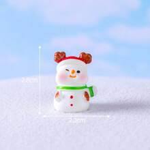 4 urocze miniaturowe figurki świąteczne, dekoracje DIY, Święty Mikołaj, Bałwan, Choinka, Wieniec bożonarodzeniowy, Różne żywiczne miniaturowe akcesoria do krajobrazu, Małe dekoracje do domowego kącika rozrywki, Idealne do dodawania kreatywności do dekoracji świątecznych, Idealne małe prezenty na świąteczne przyjęcie, Zimowe ozdoby świąteczne, Dekoracja pokoju