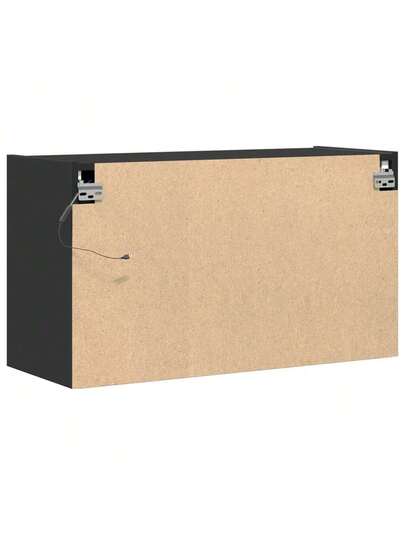 VidaXL TV Wand Unit LED Lighting 80x31x45 Cm Zwart view 8