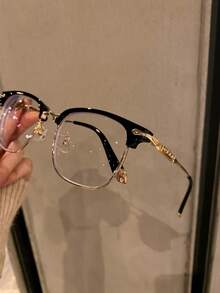 Luxurious And Elegant  Reinstallation Manufacturing  Court Style Blue Light Glasses - Glossy Black - View 13
