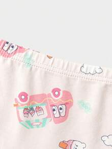 Balabala 女童棉质抗菌内裤三条装平角内裤 - 白藍色調 - 查看 3