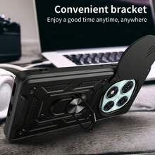 滑动相机镜头和支架保护壳适用于 Redmi Note 14 Pro 5G / POCO X7 5G 智能手机 - 黑色 - 查看 5