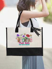 1 Set bestehend aus: Lehrer Muster Handtasche (mit Schultergurt & Kosmetiktasche), Strandtasche (mit Schal), Leopard & Regenbogen Blume Muster einfache Reise Organizer Tasche, Reise Kosmetiktasche - ideal für Outdoor-Make-up! - Verschiedenfarbig - Übersicht 8