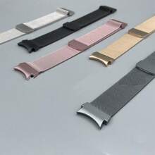 20mm 1 peça Pulseira de Malha Milanesa Magnética Original de Aço Inoxidável com Aproximadamente 9.25 Polegadas, Compatível com Samsung Galaxy Watch 7 6 5 4 FE 40mm 44mm Sem Lacuna, Pulseira Magnética de Malha Milanesa Durável para Negócios Compatível com Acessórios de Pulseira do Galaxy Watch 6