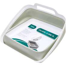New Collapsible Dish Basin  Ain Plug And Carry Handl- 9L Capacity, Portable Sink Tub For Camping And RV - Light Green - View 2