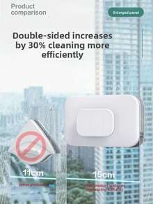3-10mm Magnetic Window Cleaner Tool, Household High-Rise Double-Layer Hollow Strong Magnetic Double-Sided Glass Scraper Brush Cleaning Window Tool - White - View 5