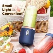 Mini licuadora portátil con batería recargable, cafetera, molinillo de alimentos con una práctica taza de café, licuadora de alimentos para bebés, fácil de limpiar y liviana, adecuada para un uso conveniente en la cocina del hogar, viajes, oficina, hogar, etc. - Azul Marino - Ver 6