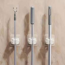 4/3/2/1 قطعة حامل مكنسة بدون ثقب، رف مسح ذاتي اللصق، خطاطيف متعددة الوظائف لحمام للمكنسة والممسحة والمظلة، قابل للإزالة مقاوم للماء لا انزلاق، خطاطيف عملية للتعليق، رف ممسحة ومكنسة بدون حاجة لثقب، منظم حمام متعدد الأغراض لأدوات المطبخ والاكسسوارات - متعدد الألوان - مشاهدة 5