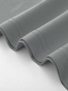 Manfinity Homme Camiseta de manga corta casual de cuello redondo con estampado de letras para hombre, verano