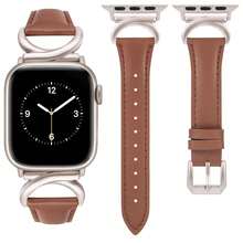 Microfiber Leather Strap Compatible With 38/40/41/42/44/45/46/49mm Compatible With Apple Watch Strap Ultra/Se10/9/8/7/6/5/4/3/2/1 - Starlight White - View 14