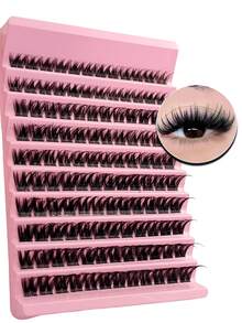 Sibeuna 120pcs D-Curl Criss-Cross Thick & Dense Lashes, Create Dramatic Makeup Effect, Fluffy & Soft Lash Clusters - D - View 5