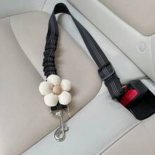 BVEOYPET 1 件装狗车安全带反光织带伸缩牵引绳，宠物猫车旅行安全带牵引绳适用于小型宠物