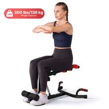 MERACH Deep Squat Machine, Adjustable Glutes Trainer Machine, Core Leg Push Up Workout Machine For Home Gym - Đen và đỏ - Xem 1