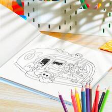 1 pezzo Libro da colorare orrore angolare realistico ed inquietante, adatto per la colorazione di Ognissanti, immergetevi nell'atmosfera di Ognissanti con una colorazione tranquilla e meticolosa