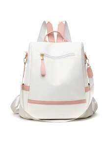 Women's Fashion PU Laptop Backpack Bag Anti-Theft And Waterproof 2229 Model - Màu xanh lam - Xem 10