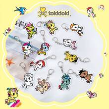 Llavero oficial con licencia de Tokidoki, 12 unidades, llavero de unicornio, colgante de Tokidoki, bonito colgante de acrílico para bolso, accesorio de moda para mujer. - Verde - Ver 4