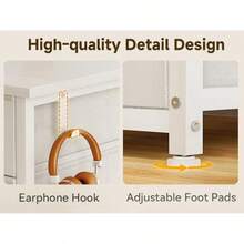 48 Inch Computer Desk With 8 Fabric Drawers, Modern Office Desk With Large Storage Space, Suitable For Home Office, Study, Gaming, White - trắng - Xem 7