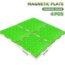 3.93英寸方形磁性底板，多功能磁性积木玩具，适用于户外学习、创意游戏和运动技能发展，DIY磁性积木，适合男孩女孩的礼物 - 彩色 - 查看 13