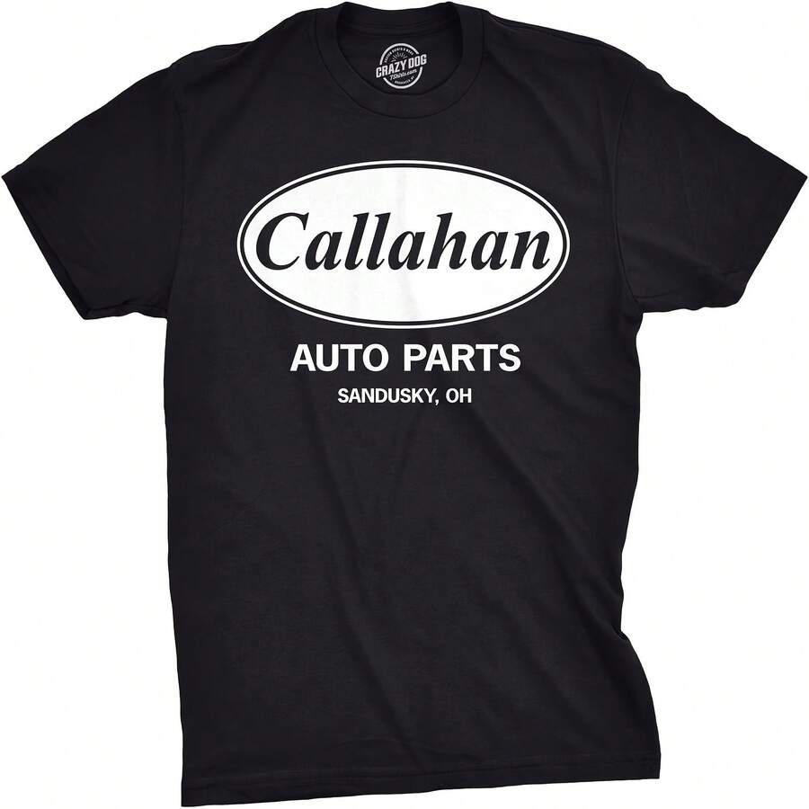 Crazy Dog Mens Callahan Auto Parts T Shirt Funny Graphic Novelty Tee - Màu 1 - Xem 1