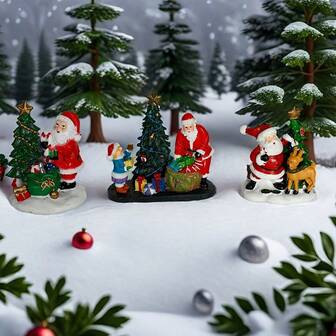 1 件圣诞树脂装饰饰品，将礼物挂在圣诞树上，与圣诞老人一起，是一件有意义的装饰品