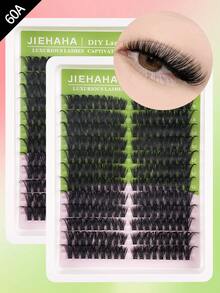 216/192PCS D Curl Individual Lash Clusters Fluffy 40+60+80D+100D Cat Eye Left Right For Paired Single Cluster DIY Cluster Lashes Extra Thick&Natural Look&Dense&Long Lasting&Waterproof Reusable False Eyelash Extension Kit For Beginner Use At Home&Daily Life&Party&Travel&Music Festival Lash Clusters, Eyelash Clusters, Individual Eyelashes, Lashes, Fake Lashes - D - 查看 10