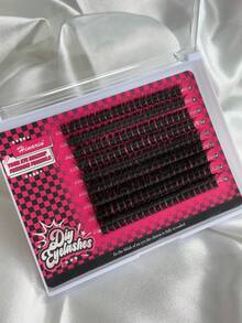 Hinarin 180 pezzi ciglie a grappolo D Curl Fluffy, ciglie finte in mink spesse, estensioni di ciglie a grappolo volume 110D, 8-16mm, ciglie individuali Fluffy Wispy per estensioni di ciglie, per principianti fai-da-te a casa