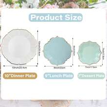 60 Stücke gefrorene geschnittene Pappteller, Einweg-Winterparty-Teller beinhalten 7" grüne Dessert-Teller, 9" blaue Lunch-Teller und 10" weiße Dinner-Teller für Weihnachts-Winterwunderland-Party-Zubehör Tischdekoration, für 20 Personen