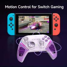 EasySMX D10 Wireless Bluetooth PC Gaming Controller - Equipped With TMR Joystick, Dual Triggers, Mechanical Buttons, Smart Charger, 1000Hz Polling Rate, Compatible With PC/Switch/NS/TV/Steam - Purple - View 12