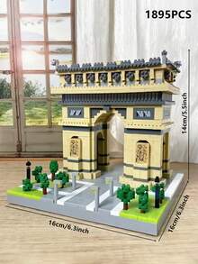 7380块世界著名地标建筑——巴黎圣母院、4669块帝国大厦、3299块美国国会大厦、4060块伊丽莎白塔、3585块埃菲尔铁塔、3377块卢浮宫、1526块东方明珠塔、1699块伦敦桥塔，大型3D拼装DIY创意教育积木模型，室内家居装饰，桌面摆件，生日礼物