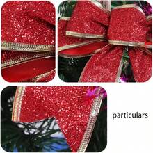 Christmas Ribbon Bowknot Sequin Decoration Xmas Tree Pendant Suitable For Guest Houses Stores Home Decor Christmas Decorations Room Decor Winter