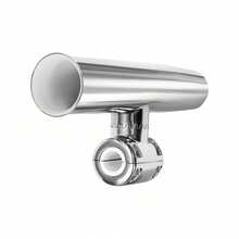Stainless Steel Clamp-On Fishing Rod Holder For 7/8'' To 1'' Rails, 360° Rotation, Durable & Lightweight, Ideal For Yachts And Boats - Plateado - Ver 10