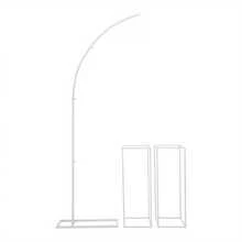 YUNRUX Balloon Arch Stand And 2 Flower Stands, Arch Background Stand For Parties, Wedding Flower Stand