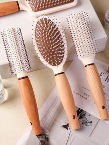 1/4 Set: Square Air Cushion Comb + Round Air Cushion Comb + Curling Comb - 1 Piece Comb, Styling Comb, Haircut Comb, Curling Comb, Air Cushion Comb, Pointed Tail Comb, Massage Comb, Bone Comb, Detangling Tool, Massage Tool, Hair Dye Comb, Head Massage Comb, Easily Detangle Knots, Plastic Detangling Tool, Blow Dry And Straighten, Oval Air Cushion Comb - Multicolor - View 8