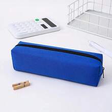 1 Pc Oxford Cloth Pencil Case – Minimalist Solid Color, Multi-Purpose Pen Pouch | Student Cartucheras Escolares