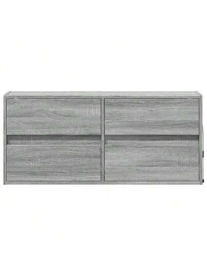 VidaXL TV Wand Unit LED Lighting 100x31x45 Cm Grijs Sonoma view 6