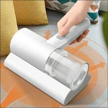 One White Portable Electric Mite-Removing Vacuum Cleaner, 20cm Cordless Handheld Dust Mite-Removing Vacuum Cleaner, USB Powered, Suitable For Bedroom Beds, Fabric Sofas, Dormitory Carpets, Mini Design, Lightweight And Easy To Operate. - Multicolor - View 12