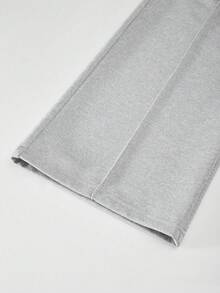 2pcs/Set Toddler Girls' Streetwear Style Solid Color Loose Straight Leg Casual Pants