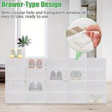 Shoze 12x White Stackable Shoe Storage Box For Sneakers Shoes Trainers Shoe Boxes Underbed - Variant1 - View 1