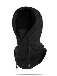 1pc Solid Color Fleece Warm Balaclava, Comfortable Breathable Windproof Face Mask For Autumn/Winter - Multicolor - View 15