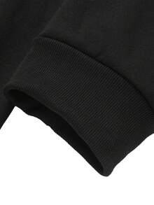 男士加大码半拉链卫衣，加厚领口保暖，适合日常休闲穿着，秋冬季薄款天鹅绒套头运动卫衣