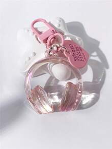 独特创意时尚休闲风格字母心形金属镀亚克力透明彩色耳机形钥匙扣、包饰、手机饰、服装配饰，非常适合朋友、情侣、音乐爱好者万圣节配饰教师节圣诞节礼物创意包袋挂绳带身份证夹汽车配饰包饰 - 耳機愛心 - 查看 14