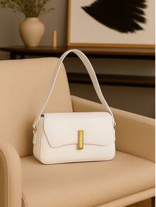 Stylish Modern Women's Shoulder And Hand Bag With Lid And Design Promotion - 白色 - 查看 1