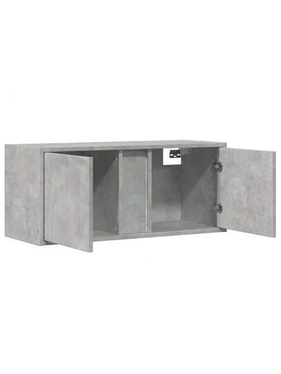 VidaXL TV Wand Unit LED Lighting 80x31x35 Cm Concrete Grijs view 9