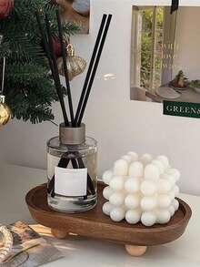 1 pièce Plateau à bijoux en bois vintage, support à parfum, organisateur de rangement pour aromathérapie et cosmétiques, plateau en bois pour bibelots, clés, desserts, accessoires photo, bac d'entrée